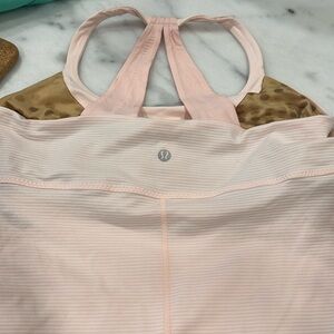 Brand new  lululemon tank top  light pink with bra support